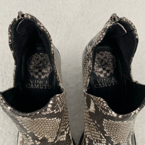 Vince Camuto Vp-Bibestie size 6.5M Ankle Bootie Snakeskin Pointed Toe Mob Wife - Picture 11 of 15